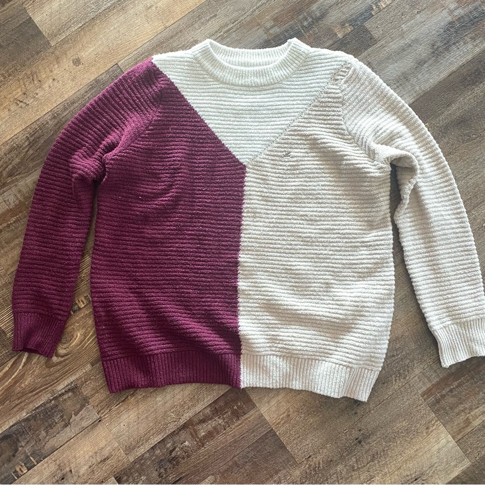 Pink Clover Colorblock Sweater